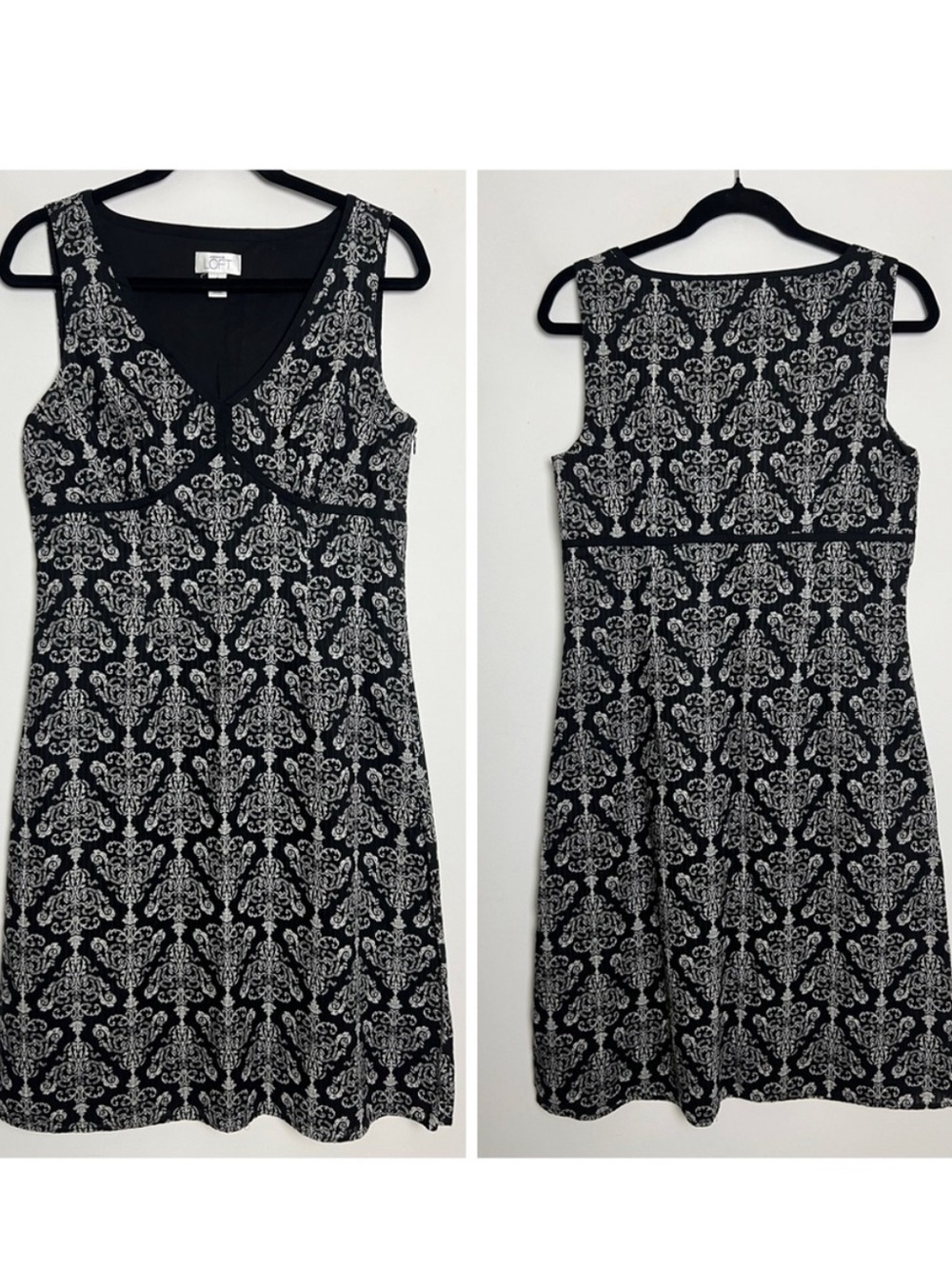 NEVER WORN LOFT COTTON SLEEVELESS LINED ALINE VNECK LIGHTWEIGHT BOHEMIAN DRESS 6 - Picture 11 of 11